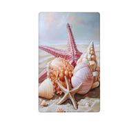 Seashells and Starfish Single Toggle Blank Wall Plate Light Switch Cover Decorative 1 Gang for Kitchen Room Bathroom Size 11.4x7cm