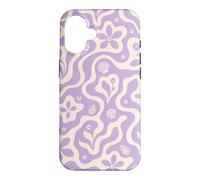 Seashells Beach Summer Floral Flowers Purple Collage Waves Case for iPhone 16