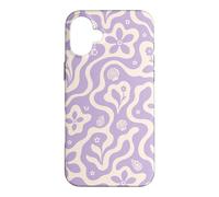 Seashells Beach Summer Floral Flowers Purple Collage Waves Case for iPhone 16 Plus