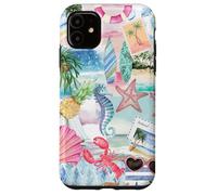 Seashells Beach Summer Jellyfish Collage Case for iPhone 11