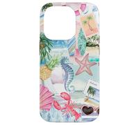 Seashells Beach Summer Jellyfish Collage Case for iPhone 14 Pro