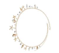 Seashells Body Chain Waist Jewelry Adjustable Length Marine Theme Design Waist Chain for Beach Wedding Poolside Event for Women