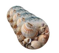 Seashells by the seashore Car Air Fresheners Cards Set of 4 Pieces Personalized Car Fresheners Gifts for Men Women Auto Aromatherapy Tablets Hanging Scented Cards for Wardrobe Bathroom