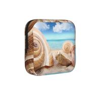 Seashells By The Seashore Print Sanitary Napkin Storage Bag, Portable Holder for Pads, Period Pouch for Teen Girls, Reusable Sanitary Bag
