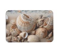 Seashells by The Seashore Stone Bath Mats Seashells by The Seashore Diatomaceous Earth Bath Mat Super Absorbent Bathroom Floor Mat Quick Drying Shower Mat for Shower Bathtub Bathroom Accessory