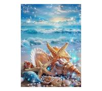 Seashells Ocean 1000 Pieces Mini Jigsaw Puzzle for Adults | 38x26cm Cardboard, Living Room Decor, Durable Structure, Birthday Gift, Mind Relaxation