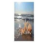 Seashells on The Beach Microfiber Sand Free Towels Large Quick-Dry. Beach Towel for Swimming Pool Camping Beach .Beach Accessories， They Are Essential Accessories for Adults, Women, And Men, Vacation