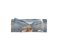 Seashells On The Beach Printed Baby Headband, Soft and Breathable, Adjustable, Perfect for Baby Photos (0-6 Months)