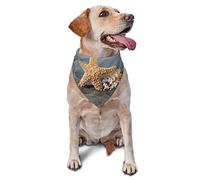Seashells On The Beach Printed Dog Bandana, Triangle Pet Scarf Pet Bibs Kerchief Accessories for Small Medium Large Pets