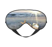Seashells On The Beach Sleep Mask Night's Sleep Soft Eye Mask Adjustable Strap Works Nap Position Sleeping Aid