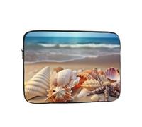 Seashells on The Sandy Beach Laptop Bag 13 inch Business Briefcase Gifts for Men Women Water Resistant Laptop Sleeve Carry On Laptop Case Shockproof Protective Computer Bag Notebook Case