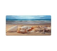 Seashells on The Sandy Beach Mouse Pad Large Extended Computer Rectangular Mouse Mat Non-Slip Waterproof Rubber Desk Pad with Multiple Size Options for Office Home Mouse Writing Desk Pad