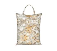 Seashells On White Sand Travel Laundry Bag with All-Over Print,Water-Resistant Twill Fabric,Smooth Zipper, Top Carry Handle,Hanging Loop,Large 58x46cm