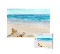 Seashells Sand,1000 Pieces Wooden Jigsaw Family Game Jigsaw Puzzles for Adults Teens Home Decor