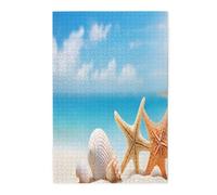 Seashells Sand -Print 1000 Piece Picture Puzzle -Wooden,Family-Friendly Fun For All Ages,For Relaxation And Gift-Giving.
