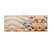 Seashells Starfish Desk Protector Mat, Extra Large and Durable Desk Pad with Non-Slip Backing for Home Office Use
