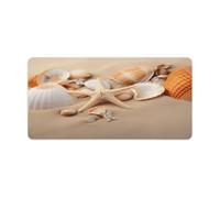 Seashells Starfish on The Sand Mouse Pad Non-Slip Large,Desk Mat Easy Clean 23.6" X 11.8",Desk Pad for Mouse, Writing Desk, Office, Home, Laptop