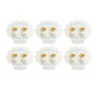 Seashells Wedding Bells Bridesmaid Earrings Set of 1/4/6 - Tie The Knot Pearl Earrings Bachelorette Party Favors Accessories Coastal Bridesmaid Gifts for Bridal Party, L, Zinc, No Gemstone