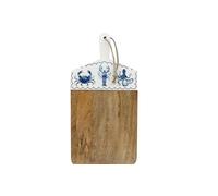 Seashore Enamel Chopping Board 50cm x 25cm x 1.8cm Mango Wood Kitchen Cutting Board