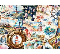 Cobble Hill 1000 Piece Puzzle Seashore Sketchbook - Poster Included