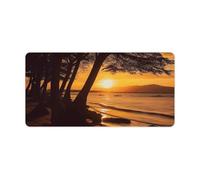 Seashore Trees Sunset Mouse Pad Large Non-Slip Office Desk Mat Large Computer and Laptop Mat Laptop Protector Writing Pads for Office Home 12" X 24"