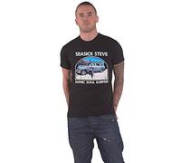 Seasick Steve T Shirt Full Colour Sonic Soul Surfer Logo Official Mens Black M
