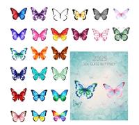 Seaside 2025 - Countdown Christmas 24 Days with Miniatures Butterflies Decorations | Handmade Acrylic Marine | Colorful Display 26x18cm, 150g