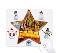 Seaside Ark Photography Christmas Snowman Family Star Mouse Pad