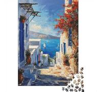 Seaside Blue Haven 1000 Piece Jigsaw Puzzle for Adults, 70x50cm/1000pcs, White Cardboard Pieces, Screen-Free Leisure And Quiet Weekends