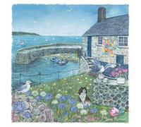 Seaside Charm Blank Greetings Card, The Boathouse Design, 13.5 x 13.5 cm