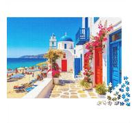 Seaside Church Flowers 1000pcs Mini Puzzle For Adults Challenging