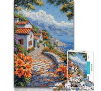 Seaside City Jigsaw Puzzles for Teenagers 1000 Piece,for Educational Game Challenge Toy for Is Ideal As A Gift for The Whole Family (38x26cm)