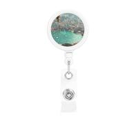 Seaside City Retractable Badge Holder Light and Durable Wear-Resistant for Daily Work Use