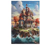 Seaside Cottage Adults Kids Puzzle Jigsaw 1000 Pieces Educational Toy Game Family Decoration （78×53cm）