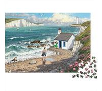 Seaside Cottage Wooden Jigsaw Puzzle Waterproof 1000 Piece Puzzles for Adults Impossible Home Decoration
