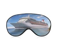 Seaside Cruise Ship Eye Mask for Women & Men, Breathable & Adjustable Eye Cover, Ultra Soft Sleep Mask, Lightweight Travel Blindfold for Airplane, Nap, Night Sleeping