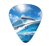 Seaside Cruise Ship Guitar Picks Gift Set - Smooth Durable Plectrums For Acoustic, Electric & Bass Guitar, Perfect Present For Guitar Lovers & Musicians