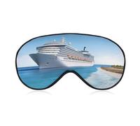 Seaside Cruise Ship Sleep Mask for Women Men, Breathable Soft Sleeping Mask Adjustable Eye Cover Light Blocking Eye Masks for Travel, Home, Office, Nap, Flights