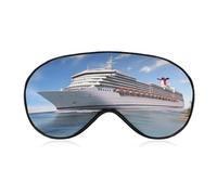 Seaside Cruise Ship Sleep Mask for Women Men, Soft Eye Mask with Adjustable Strap for Sleeping, Light Blocking Travel Blindfold for Nap Comfortable Eye Cover for Home Office