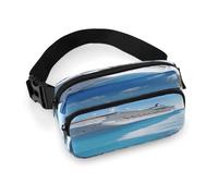 Seaside Cruise Ship Waist Bags Waist Packs with Adjustable Strap Classic Twill Fabric Fanny Bag for Workout