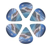 Seaside Cruise Ship1 Print Guitar Picks 6 Pack With Organizer Storage Bag 0.46 0.71 0.96mm Guitar Plectrums Guitars Accessories For Bass Electric Acoustic Guitars