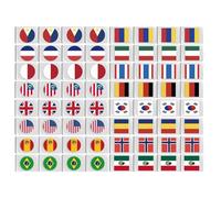 Seaside Escape Game Blocks Mahjong Sets- Mahjong Game Set Flag And em-oji | 64 Tiles Mahjong Tile Game Set For Adults Kids