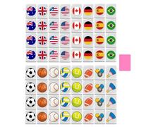 Seaside-Escape Game Blocks Mahjong Sets, National Flag Mahjong Game Set, 65 Tiles Seaside-Escape Board Games, Beachside Board Games, Family Boards Gam-e For Kids And Adults