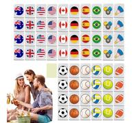 Seaside Game Mahjong Sets, Flag Pattern Game Blocks Tiles 65 Tiles SeasideEscape Board Games, Mahjong Set, Animal & Food Pattern Mahjong Game, Beachside Board Games
