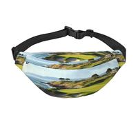 Seaside Golf Course Fanny Pack for Men Women Belt Bag Fashion Waist Bag Everywhere Crossbody Bag Wallet Hip Bum Bag with Adjustable Strap Waterproof Chest Bag for Travel Hiking Sports, Black, One Size