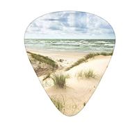 Seaside Grand Waves Tidal Guitar Picks 12 Pack Set Guitar Gift for Bass Picks Acoustic Guitars Plectrums with Clear Storage Box