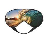 Seaside Grand Waves Tidal Print Eye Mask,Silk-Like Sleep Mask,Night Sleeping Mask for Men Women,for Sleep Relaxation
