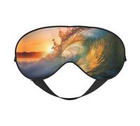 Seaside Grand Waves Tidal Print Sleep Eye Cover Soft Eye Shade for Women Men Night Sleep Travel Nap