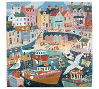 eeBoo Piece and Love Seaside Harbor 1000 piece square adult Jigsaw Puzzle