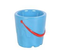 Seaside-Inspired Ceramic Sandcastle Egg Cups Set with Beach Bucket and Spade Spoons